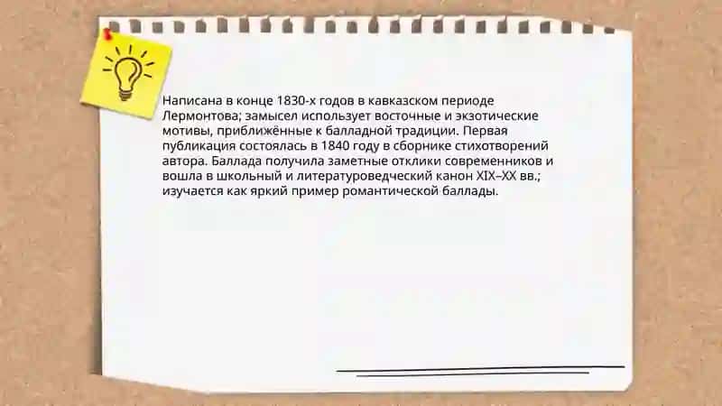 История создания и публикации баллады "Три пальмы" 3