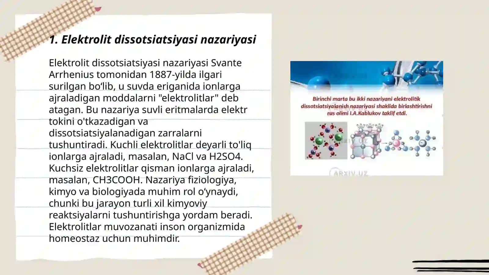 Elektrolit dissotsiatsiyasi nazariyasi 3