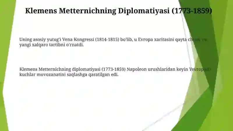 Napoleon Diplomatiyasi va Vena Kongressi 3