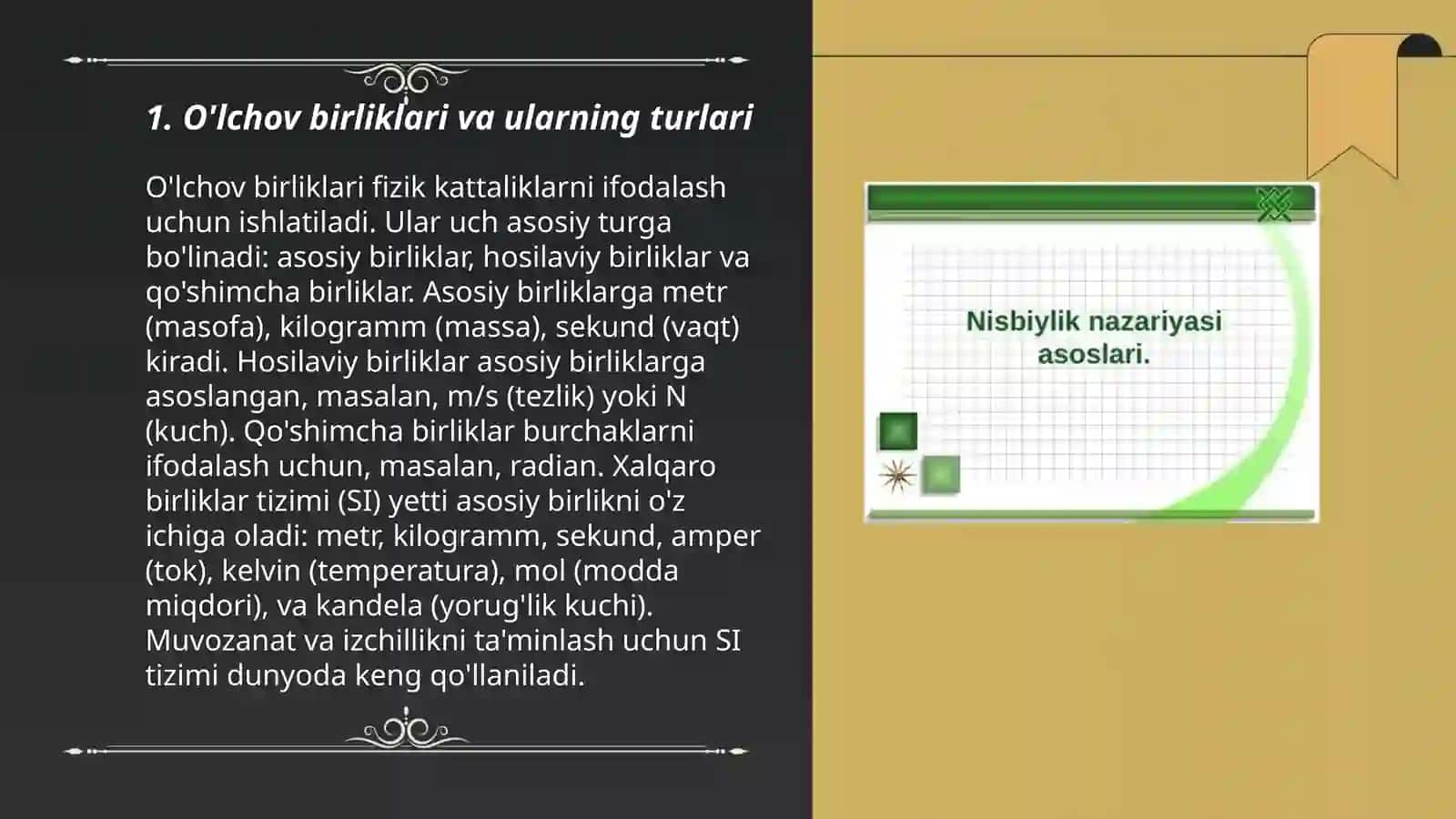 Oʻlchash nazariyasi asoslari 3