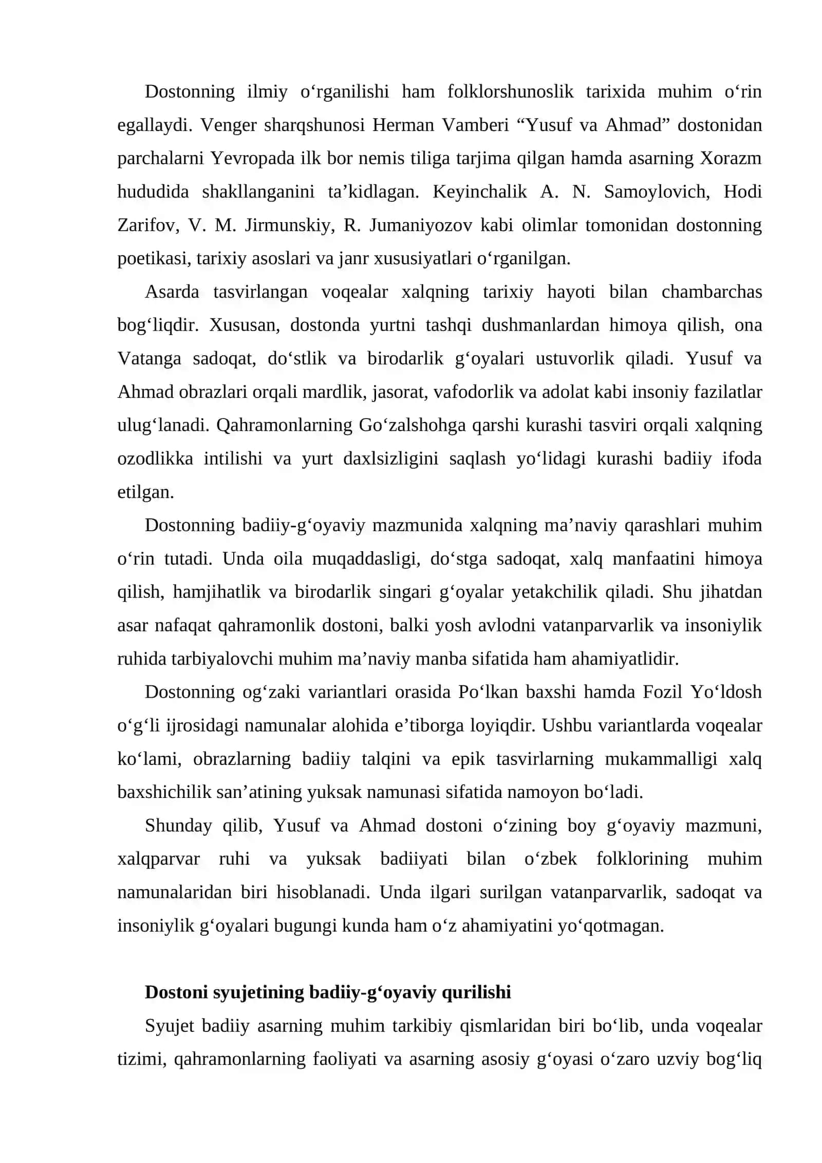 Yusuf va Ahmad dostonining badiiy-g‘oyaviy xususiyatlari 3