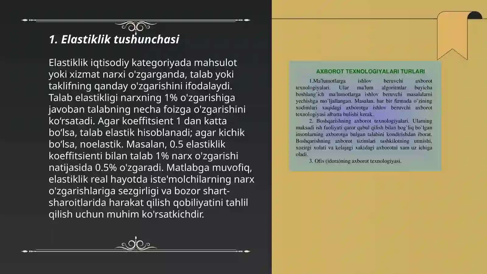 Elastiklikning iqtisodiy mohiyati va uning asosiy xususiyatlari 3