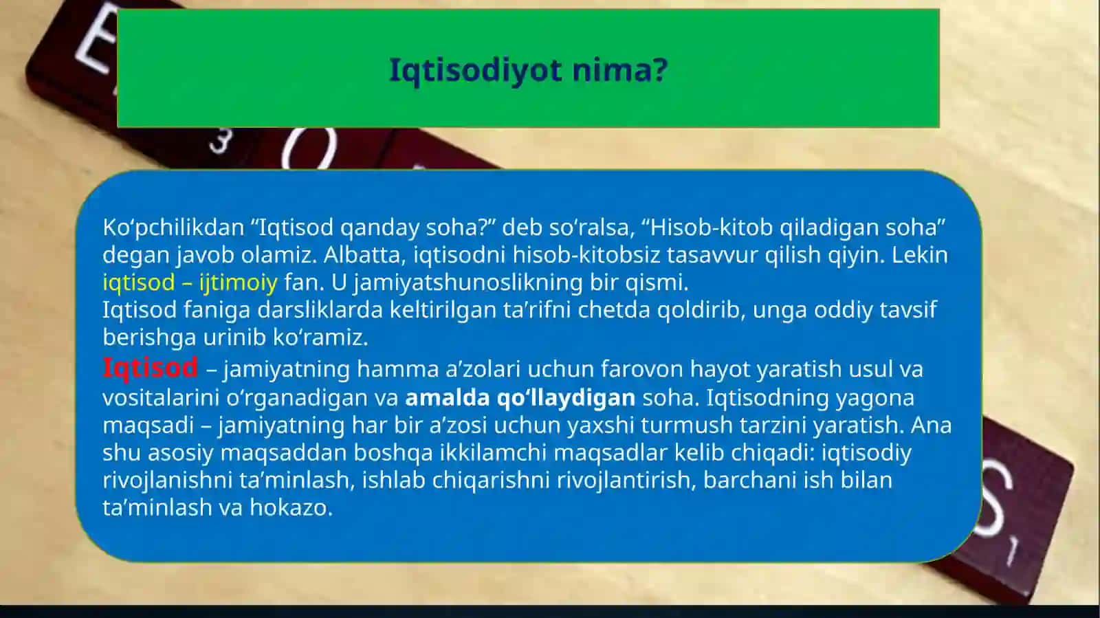 Iqtisodiyotga kirish 3