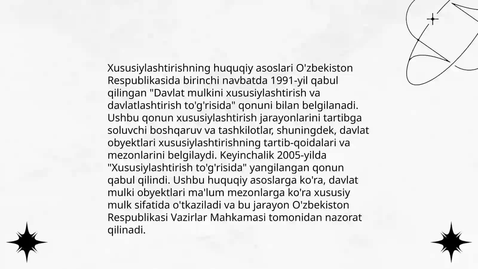 Xususiylashtirishning huquqiy asoslari 3