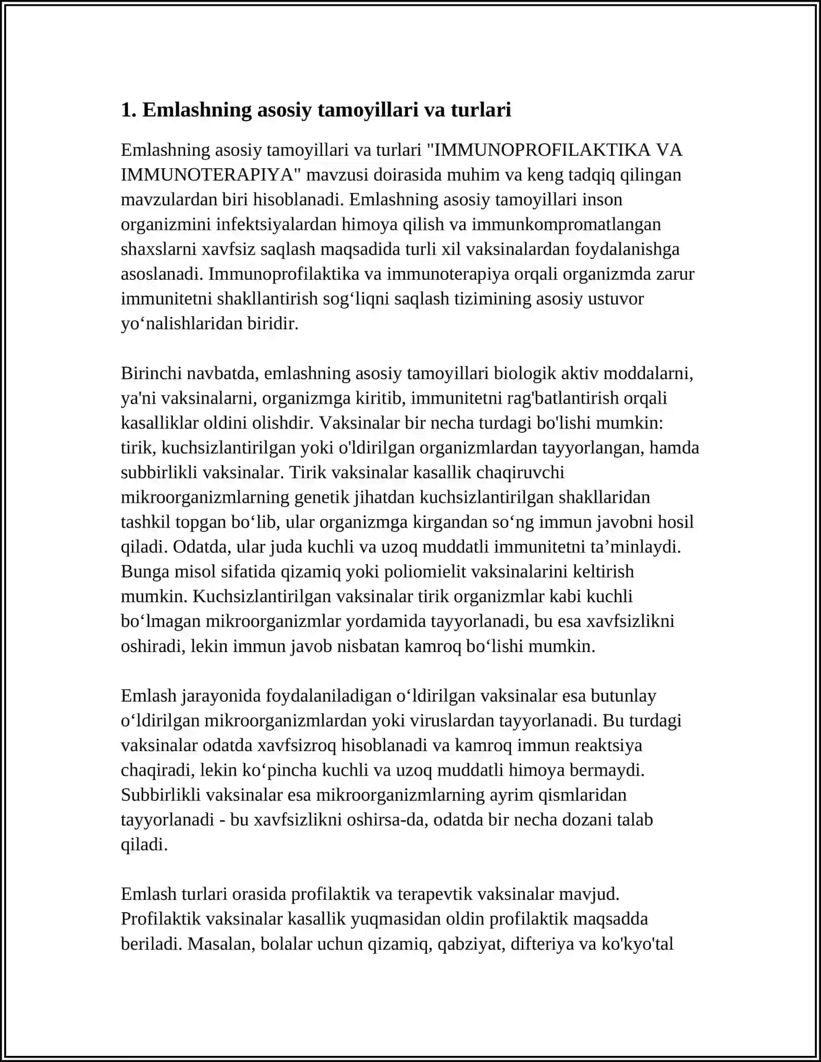 IMMUNOPROFILAKTIKA VA IMMUNOTERAPIYA 3