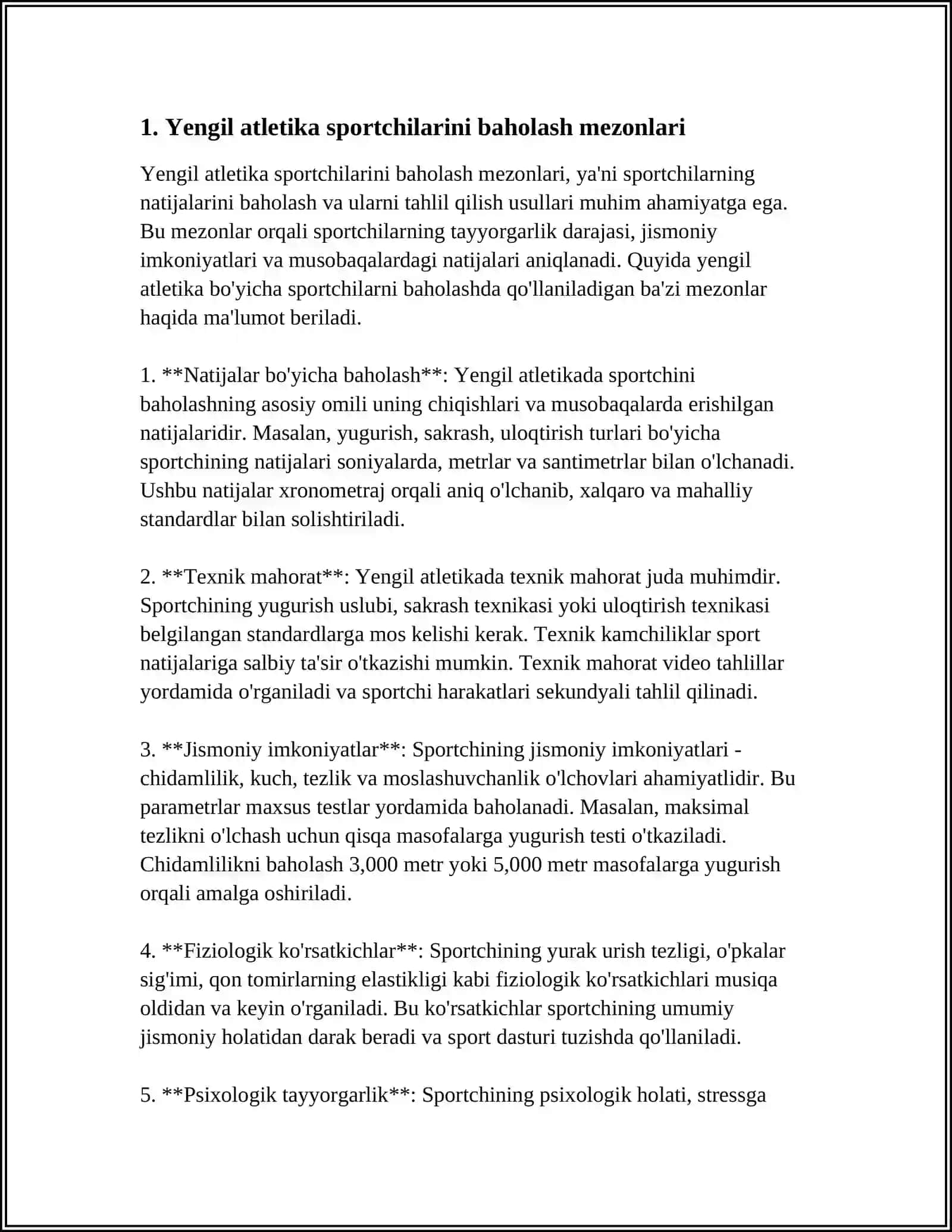 YENGIL ATLETIKACHILARNI TANLAB OLISH USULLARI 3