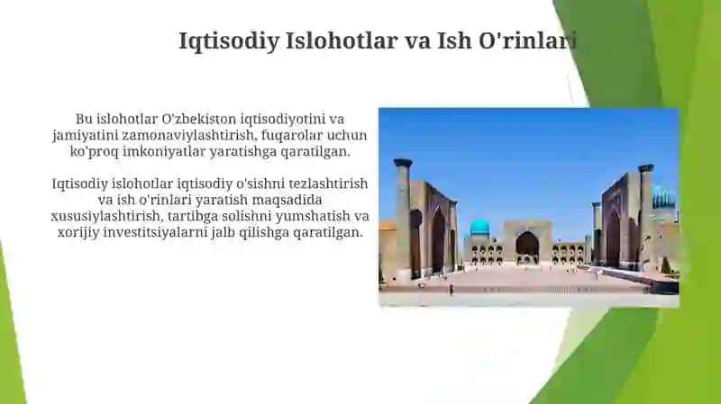 Iqtisodiy Islohotlar va Ish O'rinlari 3