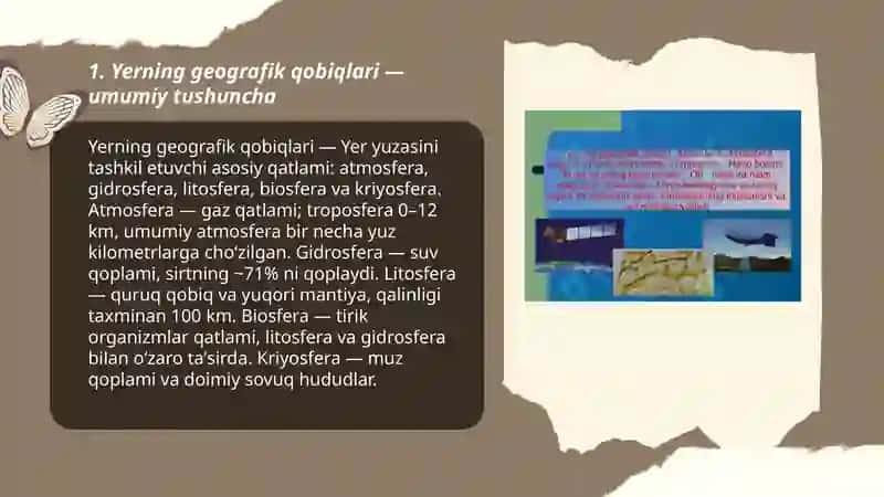 Yerning geografik qobiqlari 3