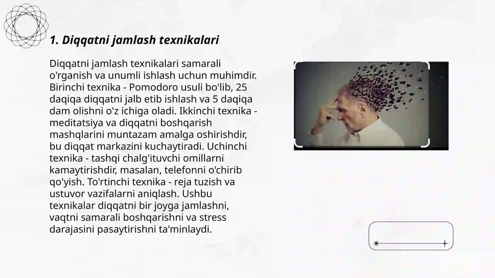 Diqqatni jamlash texnikalari 3