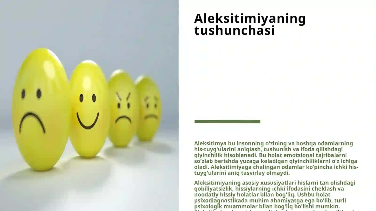 ALEKSITIMIYA SABABLARI, BELGILARI 3