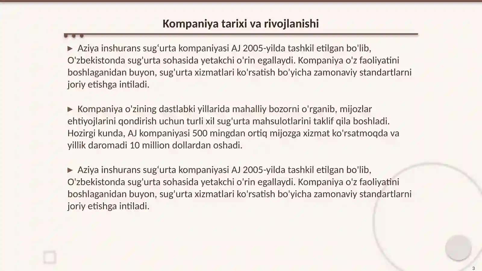 Aziya inshurans sugʻurta kompaniyasi AJ 3