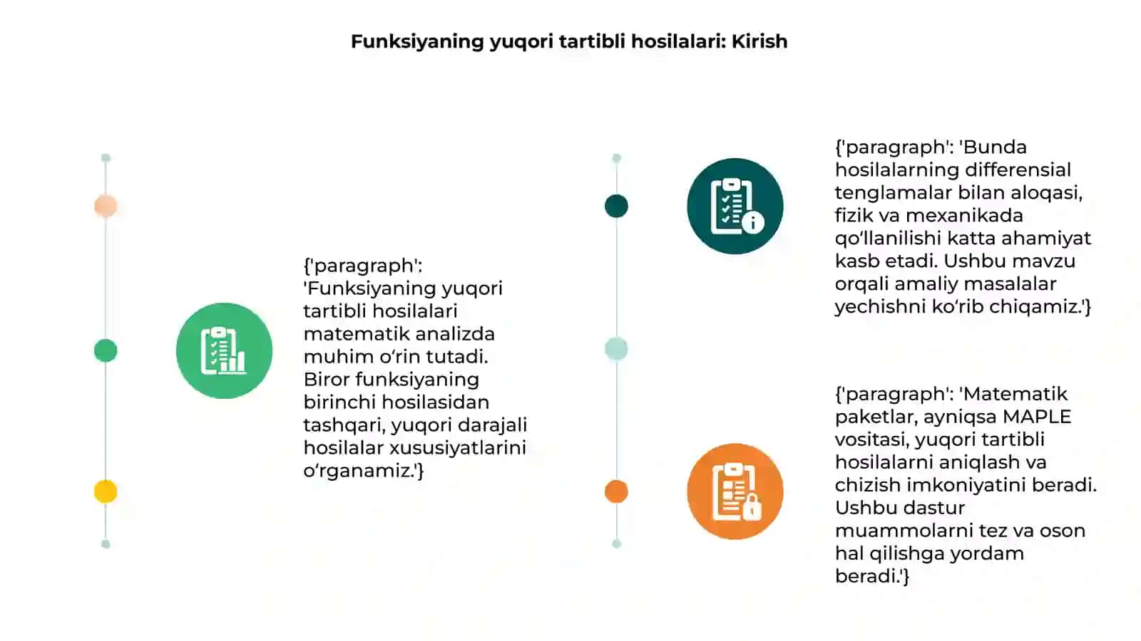 Yuqori Tartibli Hosilalar va Differensiallar 3