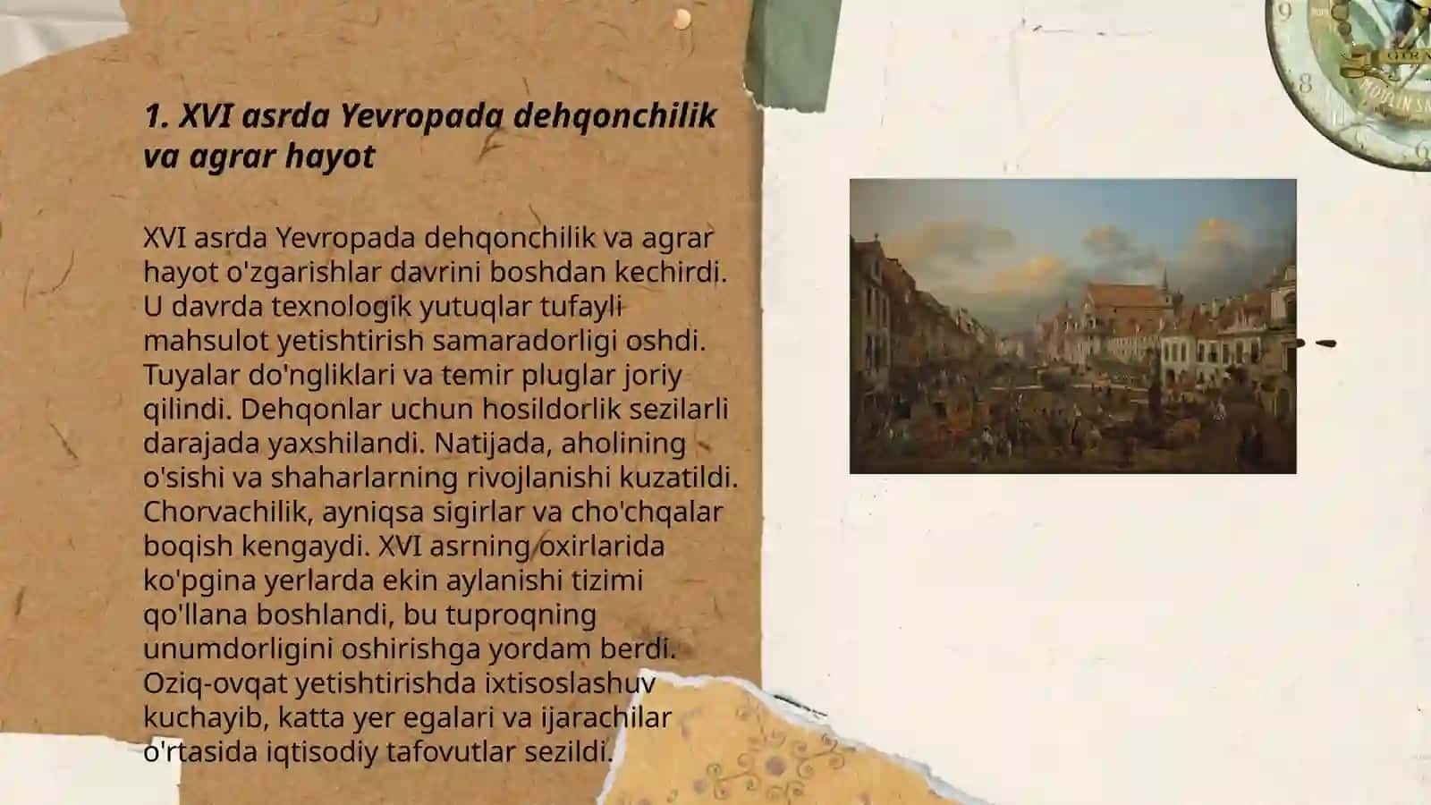 XVI - XVIII -asrlarda yevropada aholi turmush tarzi 3