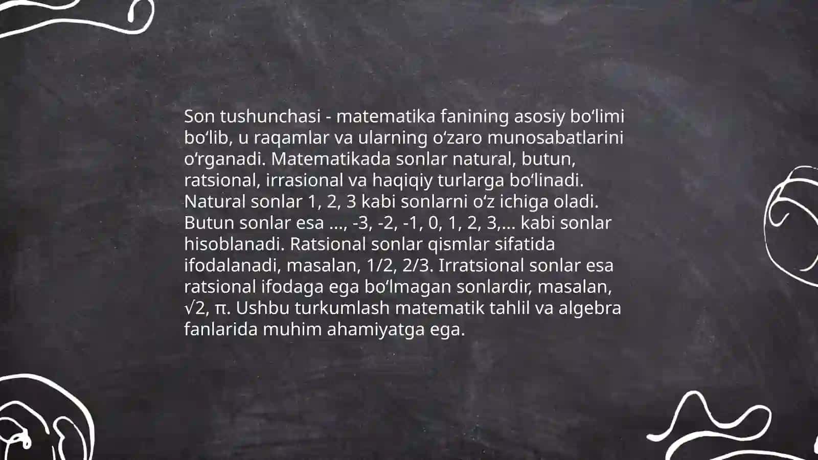 Son va sanoq tushunchasi 3
