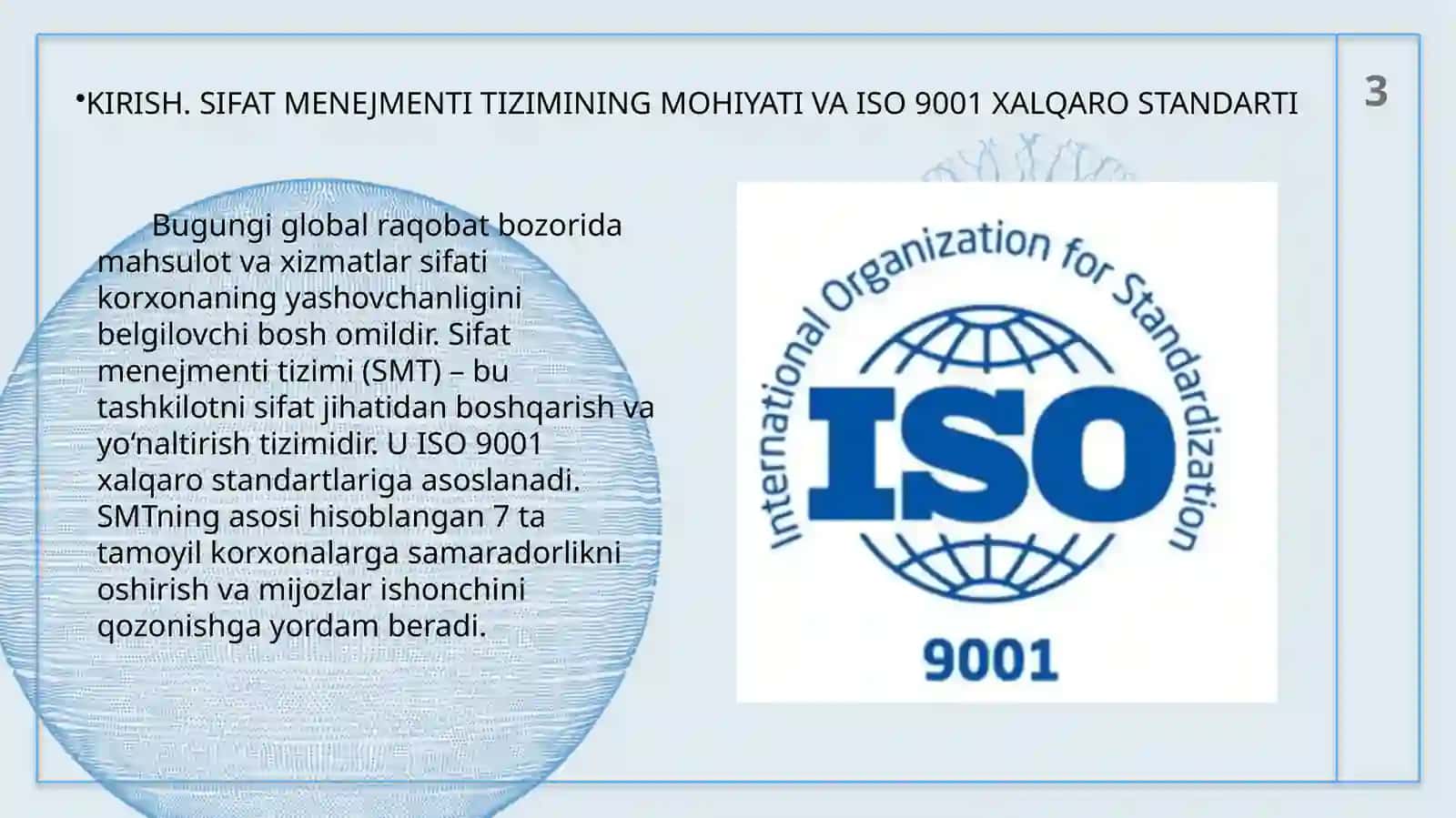 «Sifat menejmenti tizimining asosiy tamoyillari» 3