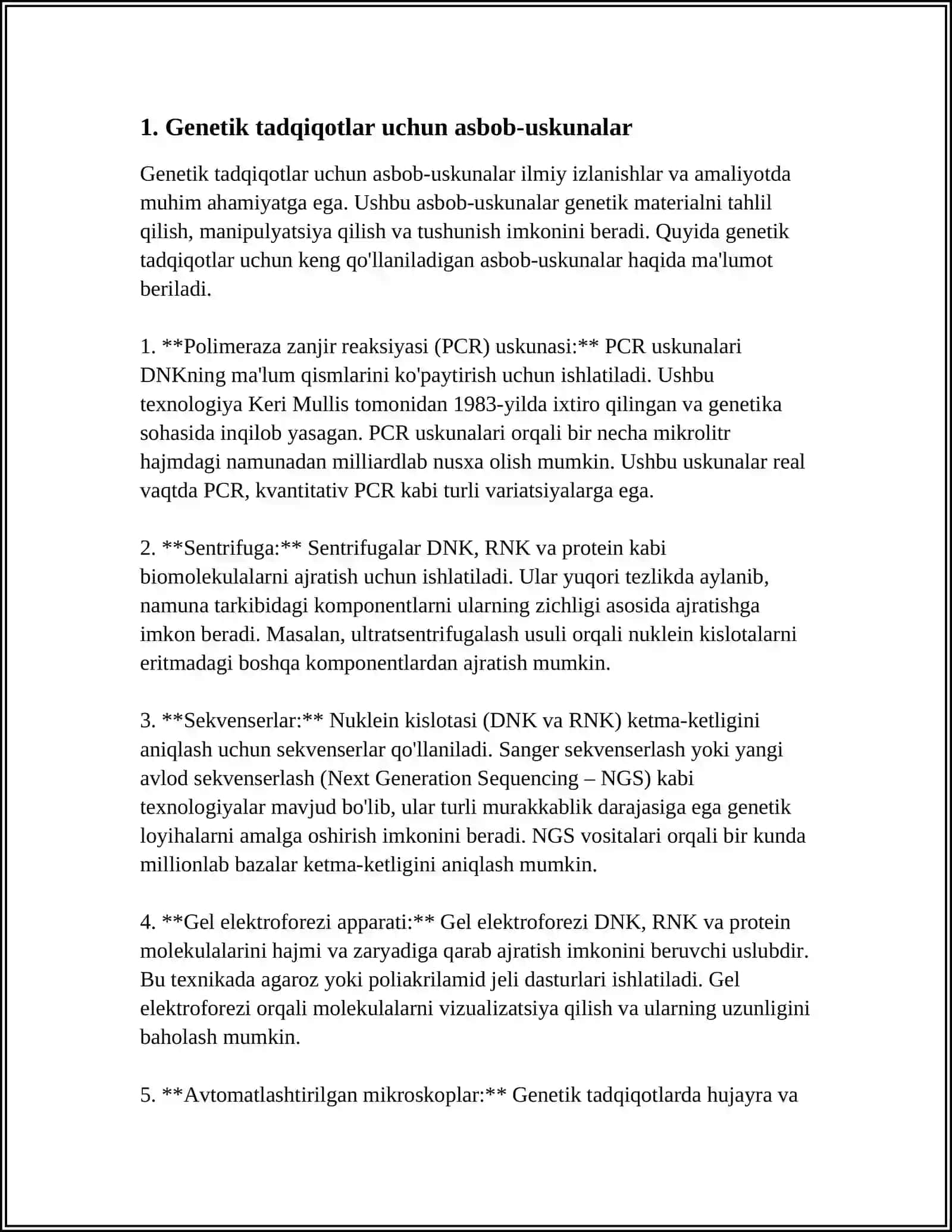 ODAM GENETIKASI OʻRGANISH USULLARI 3