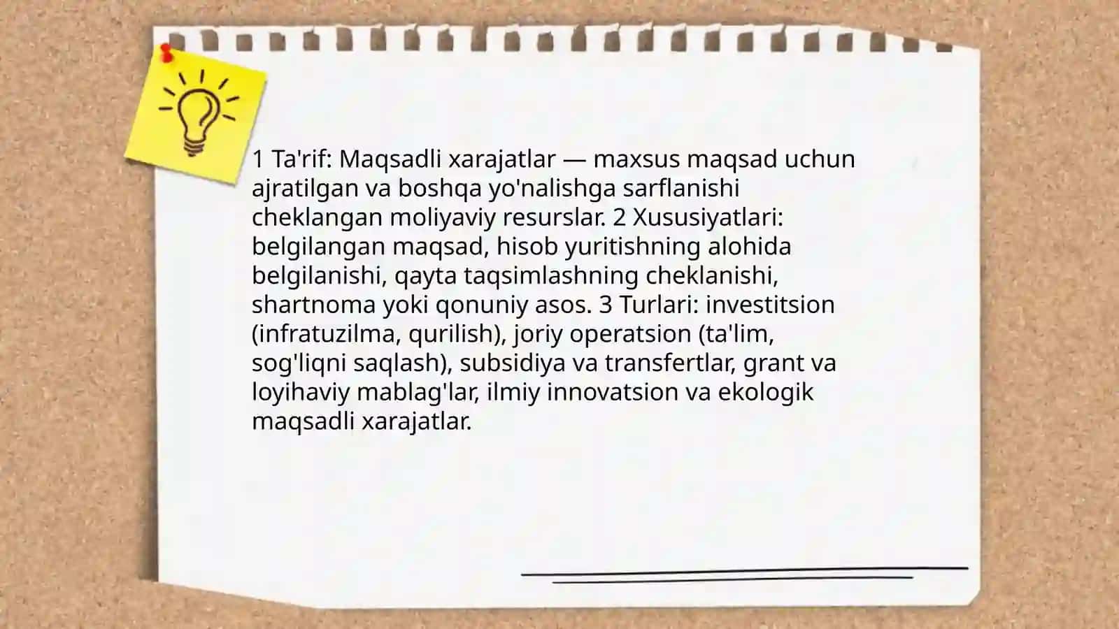 Maqsetli qárajetti ámelge asirw 3