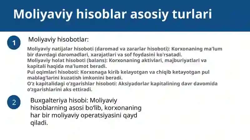 Moliyaviy hisoblar va ularning korxona faoliyatini baholashdagi roli 3