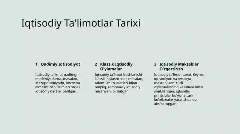 Iqtisodiy taʼlimotlar tarixi muqaddimasi 3