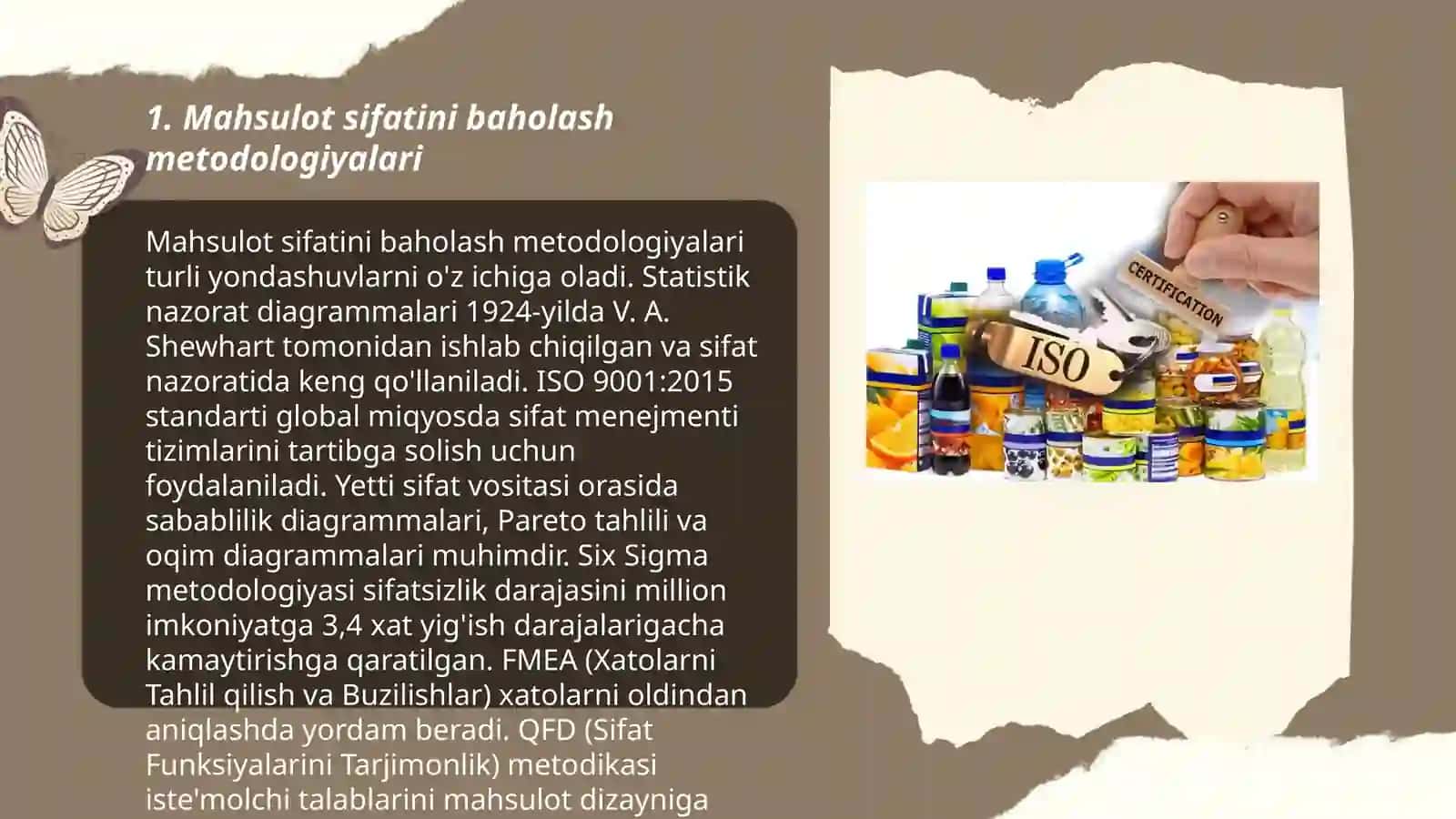 Mahsulot sifatini darajasini baholash 3