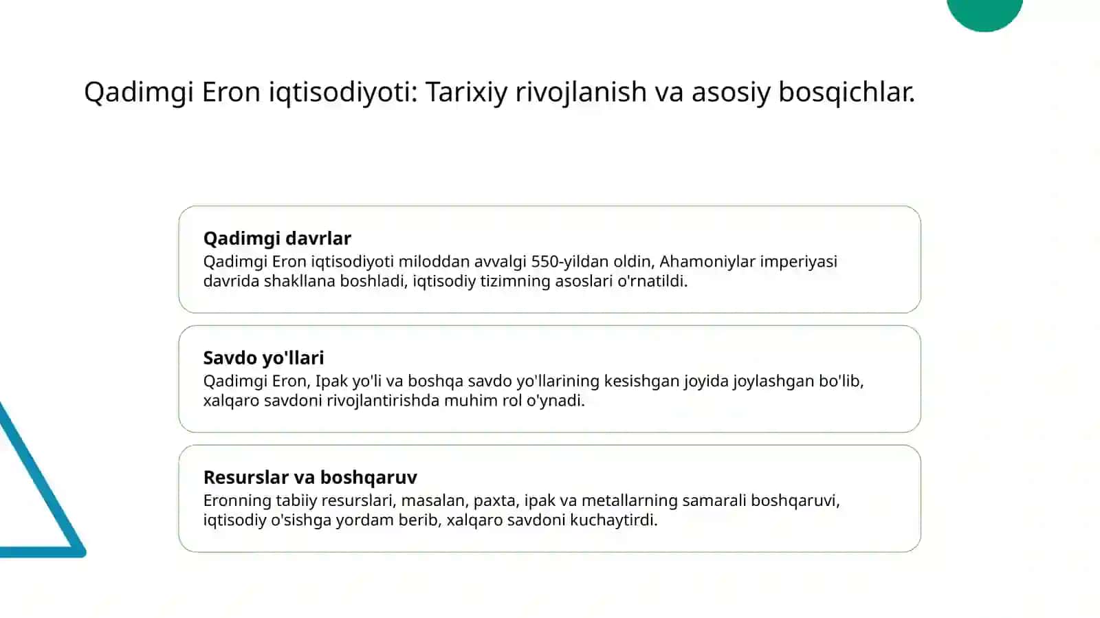 Qadimgi eron iqtisodiyoti 3