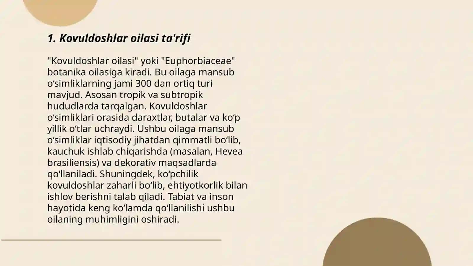 Kovuldoshlar oilasi 3