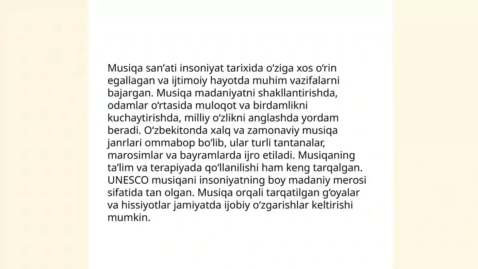 Musiqa sanʼatining hayotdagi oʻrni va roʻli 3