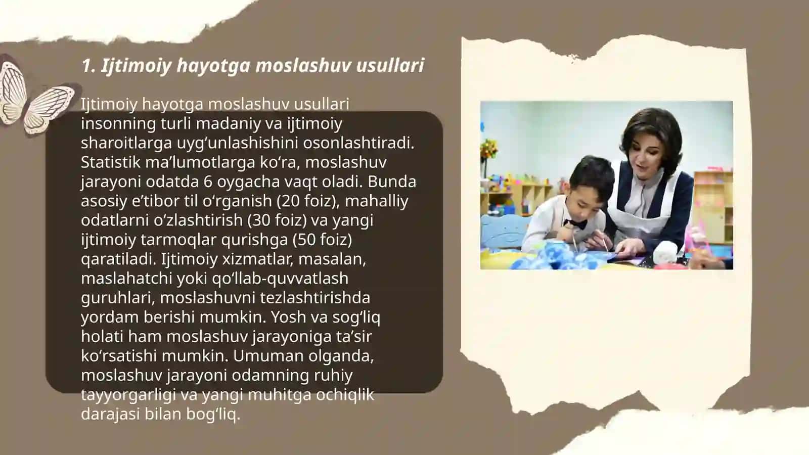 Ijtimoiy hayotga moslashuv usullari 3