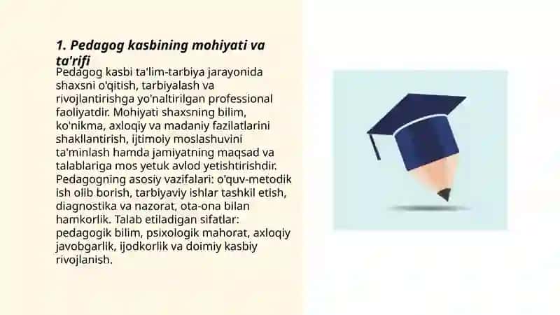 Pedagog kasbining mohiyati 3