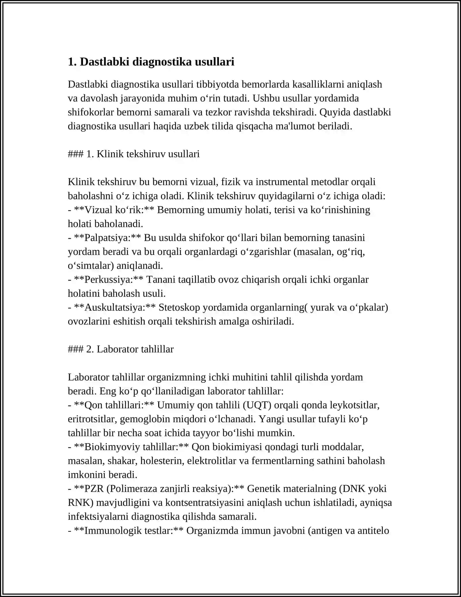 DIQATNI DIAGNOSTIKA QILISH METODLARI 3