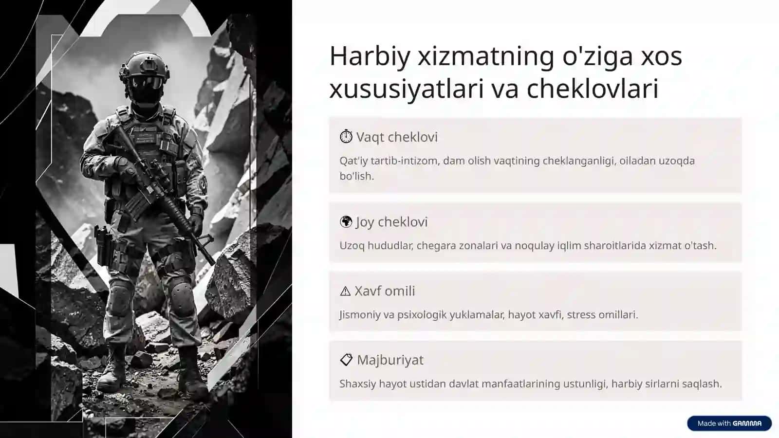 Harbiy xizmatchilarning mehnat sharoitlari 3