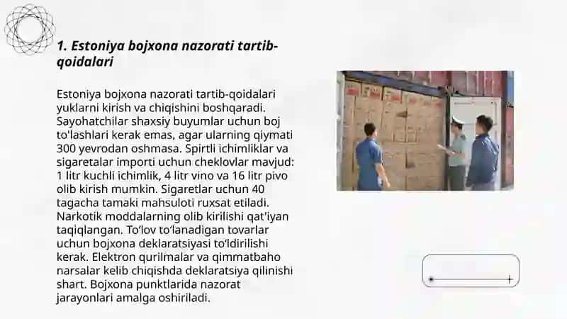 Estoniya bojxona nazorati tartib-qoidalari 3