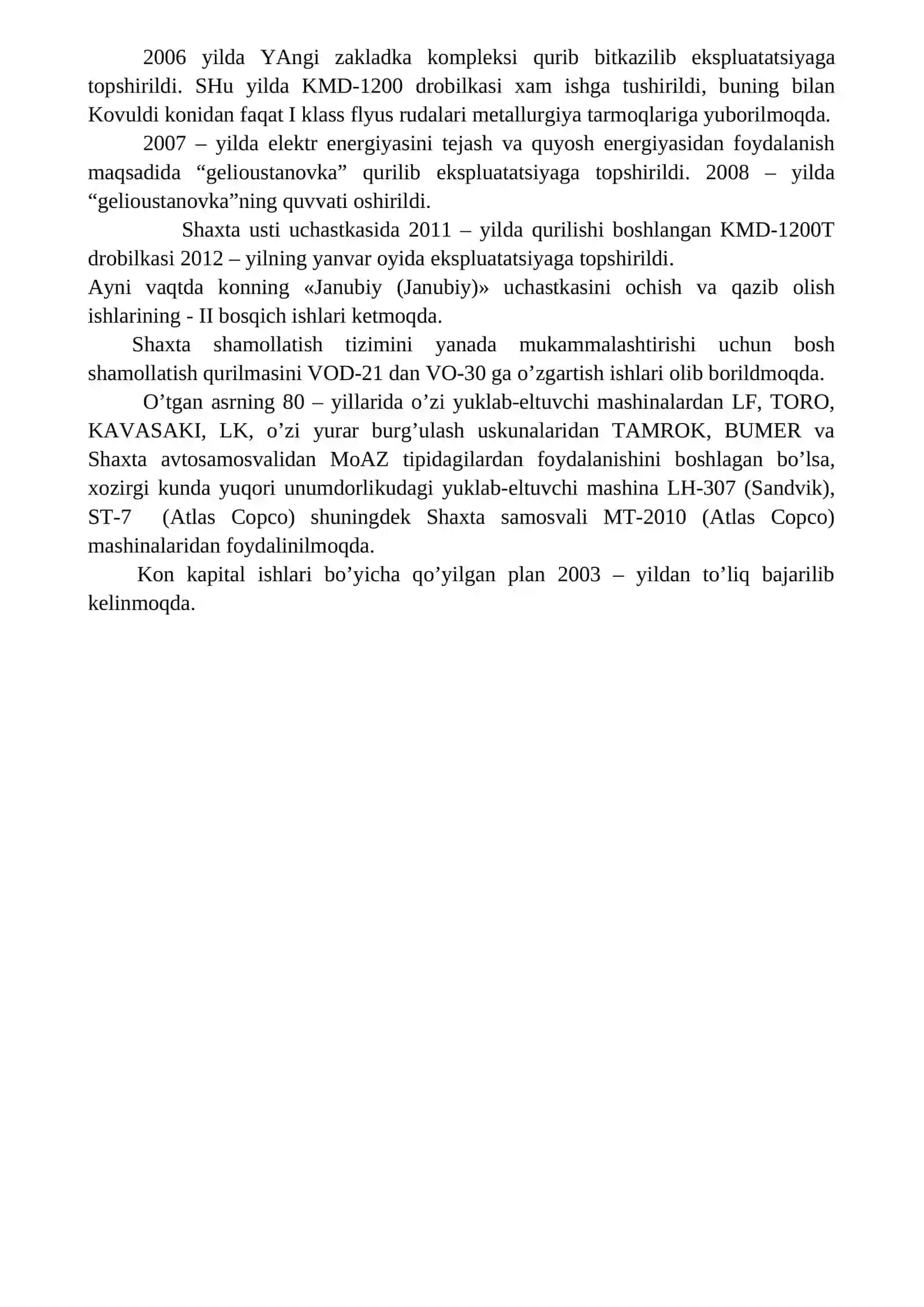 Konchilik elektromexanikasi kafedrasi 4 – bosqich talabasi 3
