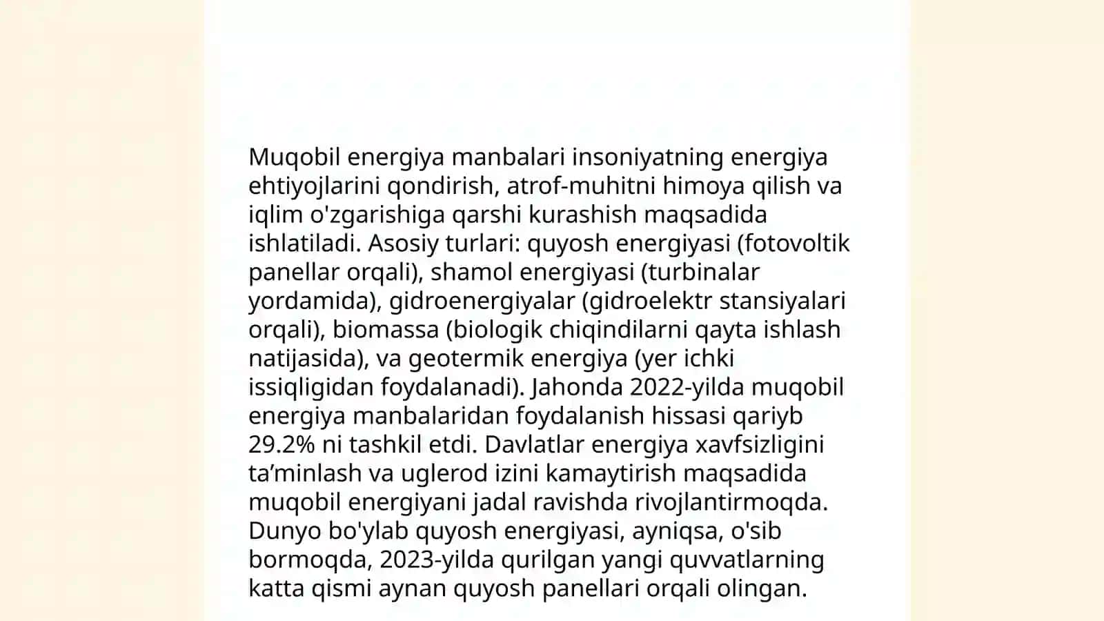 Alternativ energiyaning zaruryati 3