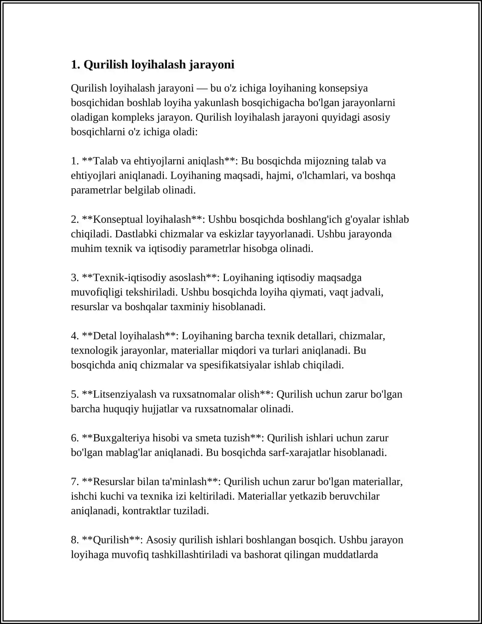 QURILISH FAOLIYATINI REJALASHTIRISH ASOSLARI 3