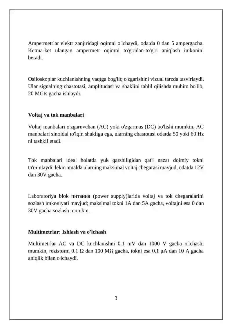 Fizika labaratoriya xonasidagi elektr jihozlari va ularni ishlatish yoriqnomalari 3