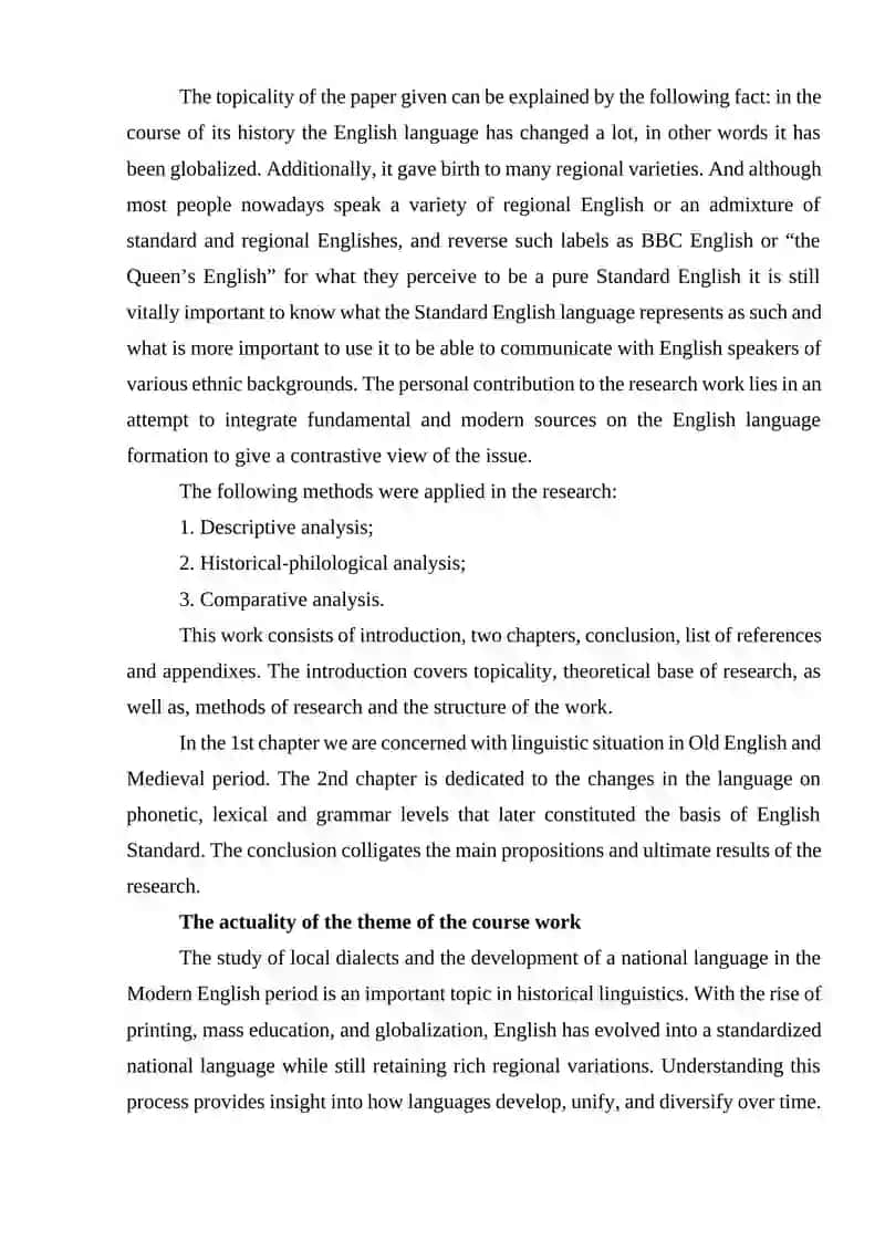 THE MODERN ENGLISH PERIOD: LOCAL DIALECTS AND THE NATIONAL LANGUAGE 3