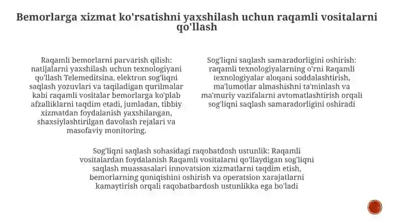 Raqamli Sog'liqni Saqlash 3