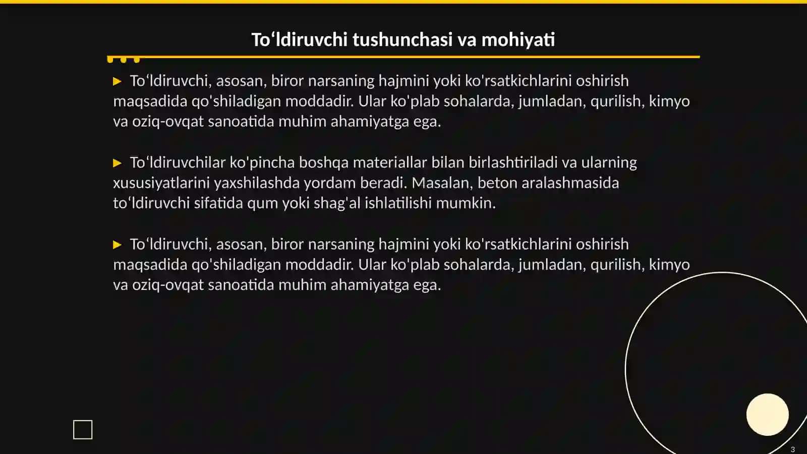 Toʻldiruvchi va uning turlari 3