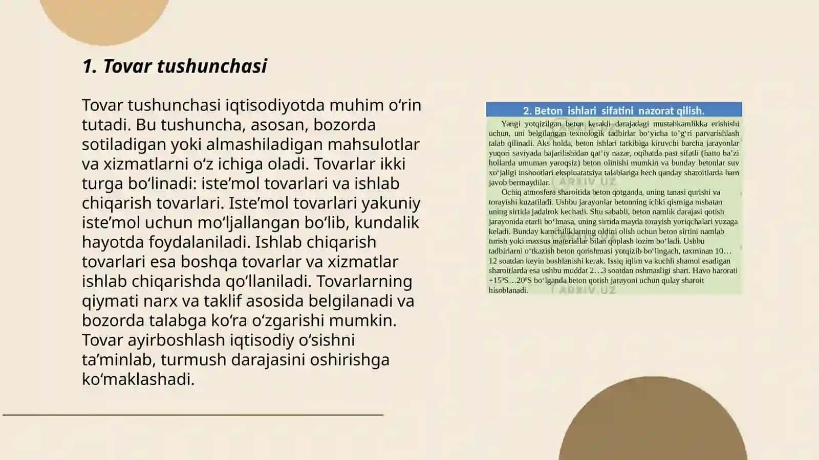 Tovar va uning xususiyatlari 3