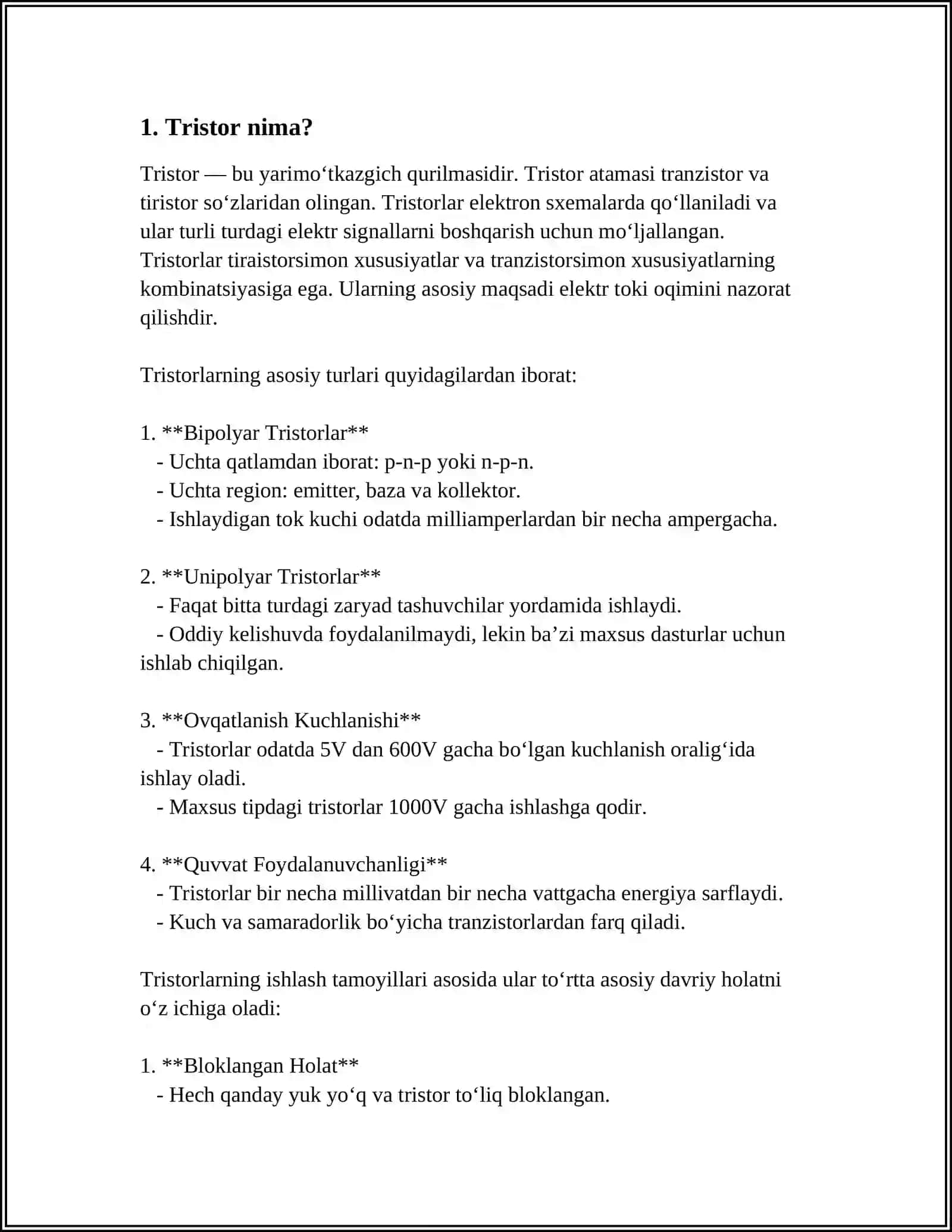 TRISTOR NIMA 3