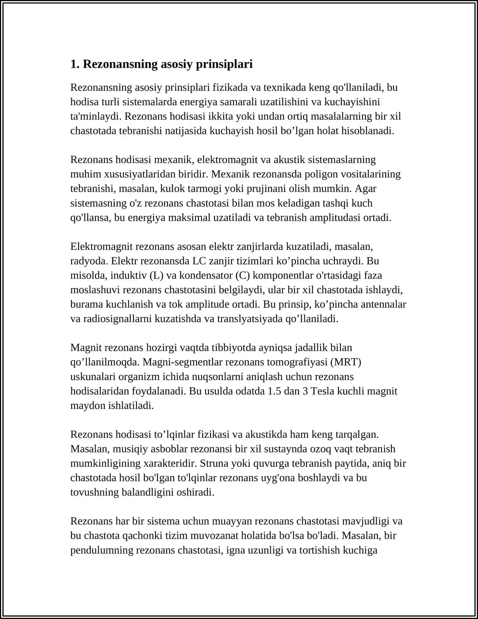 O‘ZGARUVCHAN TOK ZANJIRIDAGI REZONANS HODISALAR 3