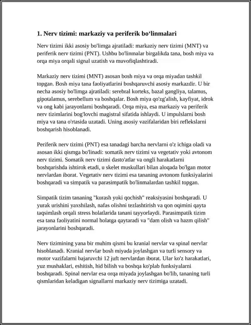 NERV TIZIMI ORQA MIYYA BOSH MIYYA NERVLARI 3