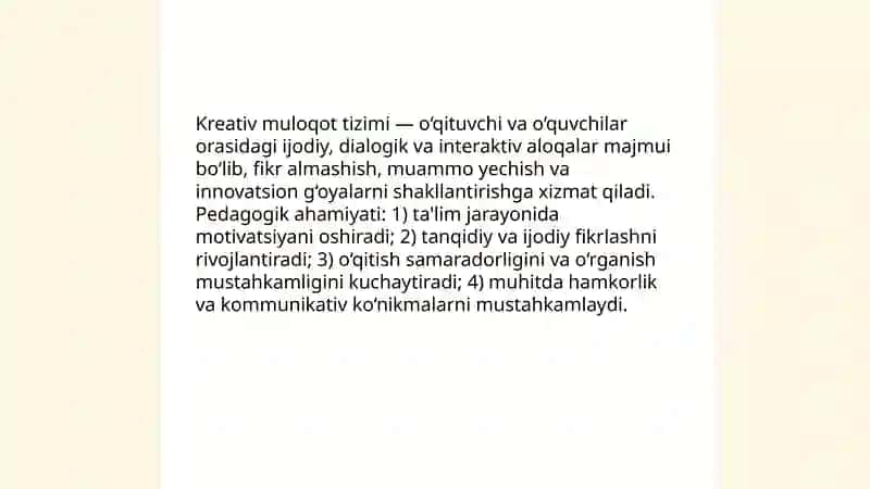 Kreativ muloqot tizimi 3