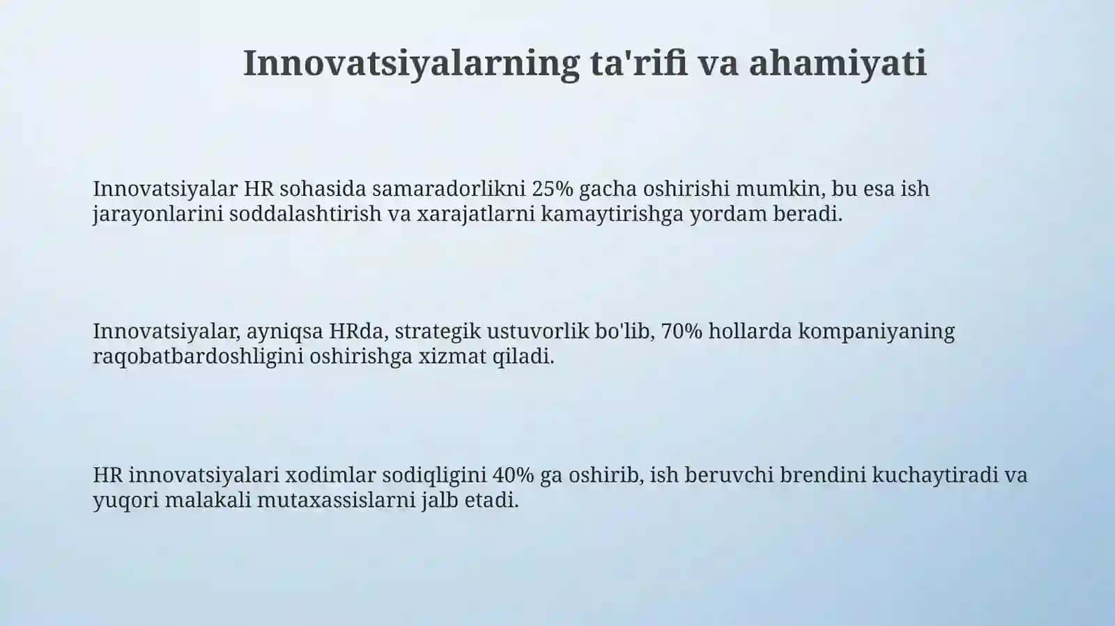Innovatsiyalar va Insonresurslarini boshqarish 3