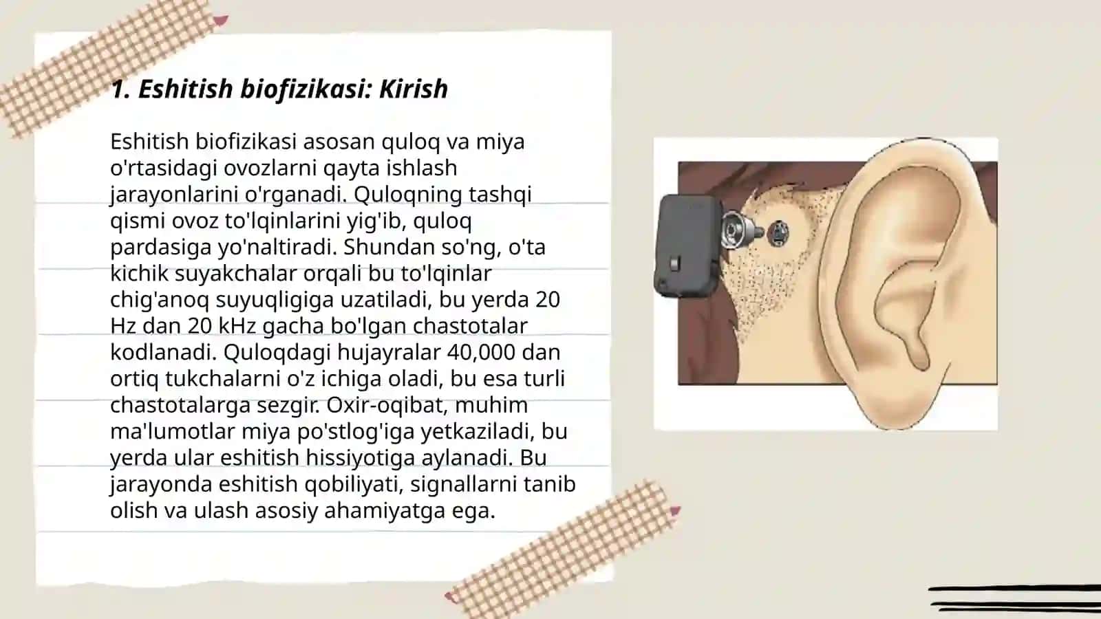 Eshitish biofizikasi elementlari 3