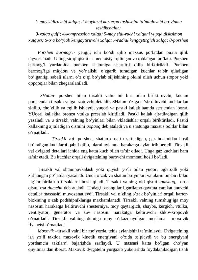DVIGATELLARNING MEXANIZM VA TIZIMLARI 3