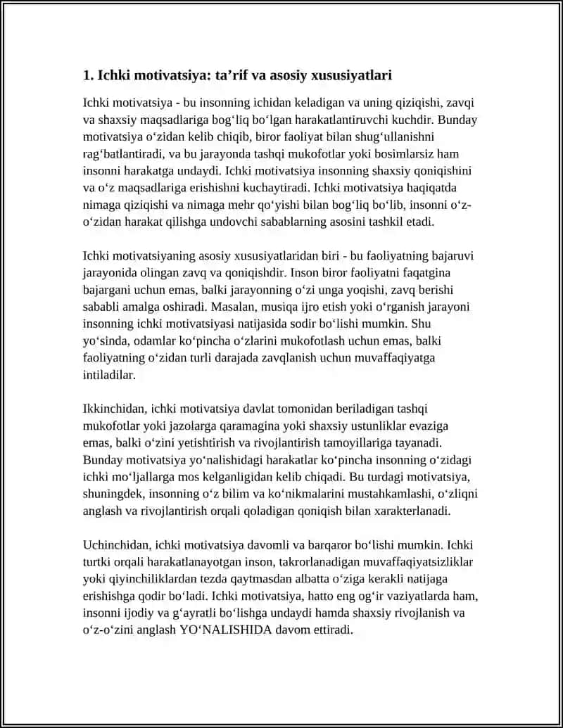 ICHKI VA TASHQI MOTIVATSIYA REFERAT 3