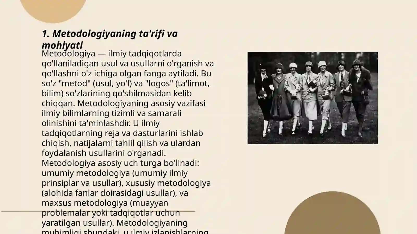 Metodologiya tshunchasining mazmuni, tavsifi va funksiyalari 3