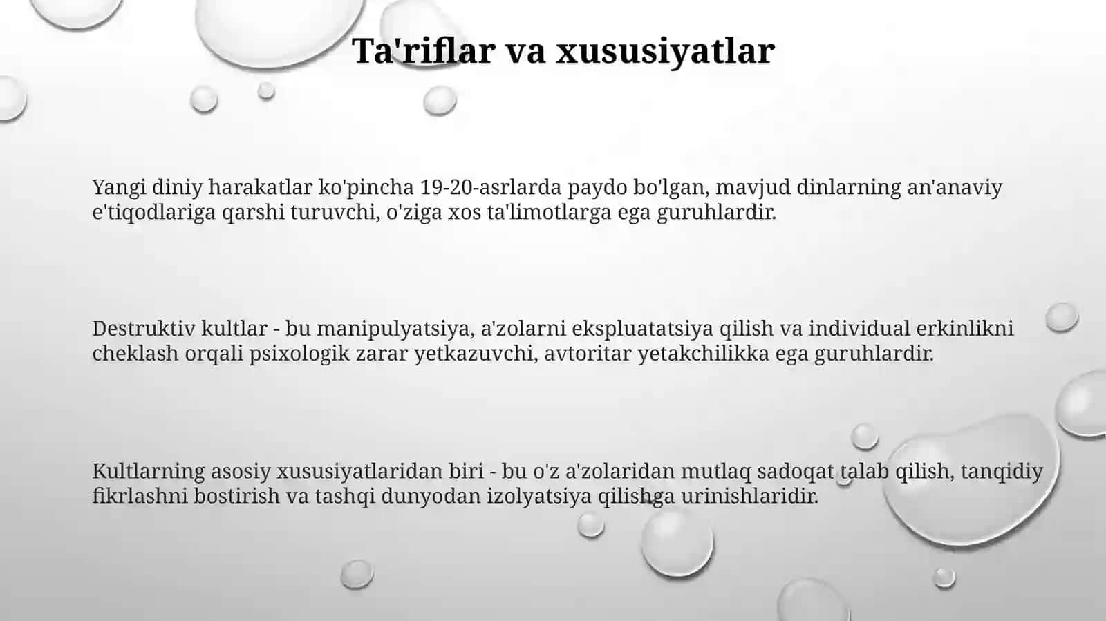Yangi Diniy Harakatlar va Destruktiv Sektarlar 3